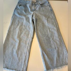 SLVRLAKE Mica Wide Leg Gaucho Jeans Crop Jeans 28